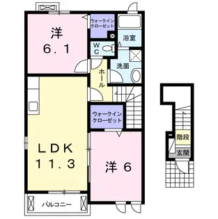 サンフィオーレB【2階】の間取り