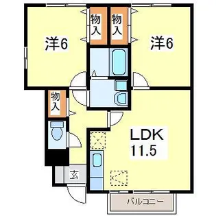 セジュールブランシェ A【1階】の間取り