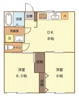 MSハイツ【2階】の間取り