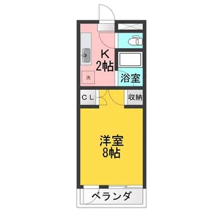 アサヒ第2ハイツ【1階】の間取り