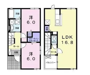 シャルム画図II番館 B【1階】の間取り