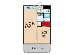 マンションROVER【4階】の間取り