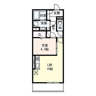 サンジェルマン市岡【1階】の間取り