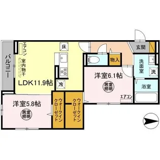 K・Tellus【1階】の間取り