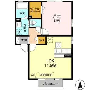 ソレイユ B【1階】の間取り