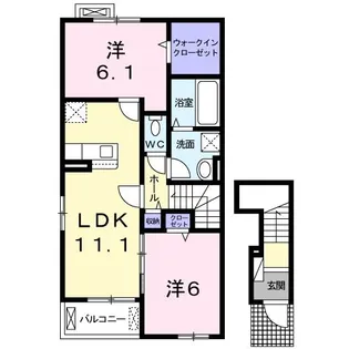 リヴィエ2【2階】の間取り
