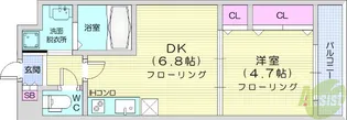 アスコット花京院【3階】の間取り