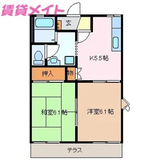 T-メゾン高花【1階】の間取り