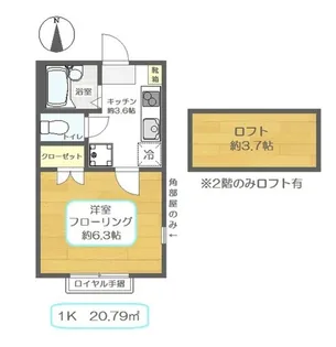ロク・ハウスI【1階】の間取り