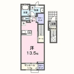 ラッフィナート パラッツオ【2階】の間取り