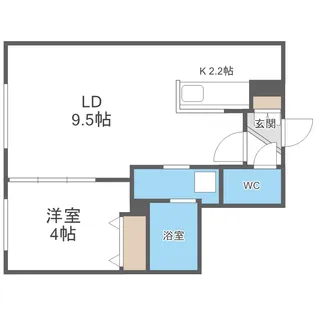 ラ・ムーン菊水【3階】の間取り