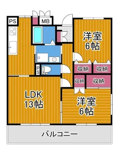 コーポラス弥生【2階】の間取り