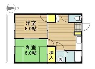 豊雄ハイツ【2階】の間取り