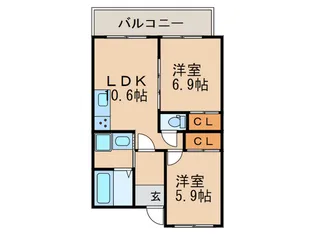 サン グリーン ハウス【2階】の間取り