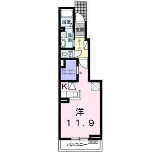 メゾン ド コッティII【1階】の間取り
