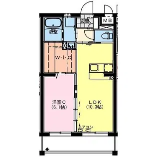 恒久南Tマンション【2階】の間取り