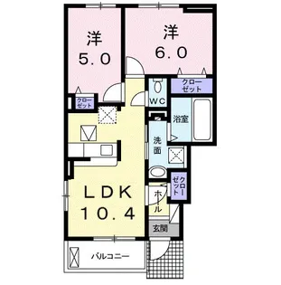 ベルローズ【1階】の間取り