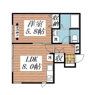 リリオ北綾瀬【1階】の間取り