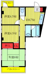 コーポアゼリア【1階】の間取り