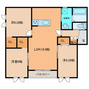 M CUBEII【2階】の間取り