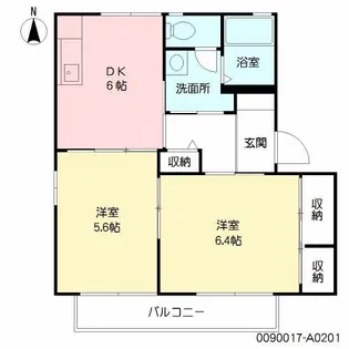 ヴィレッジS・S A棟【2階】の間取り