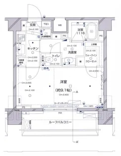 パレステュディオ新宿パークサイド【13階】の間取り