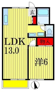 ビラ・ネプチューンB棟【1階】の間取り