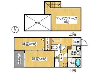 コンフォートベネフィスジオ貝塚駅前【2階】の間取り