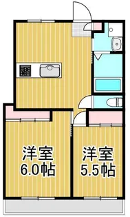 山一鹿浜マンション【4階】の間取り