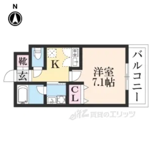 ウェルスクエア京都大宮仏光寺通【3階】の間取り