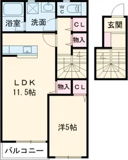 エクセルコートI【2階】の間取り