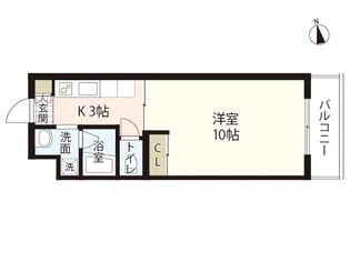 リバーハイム古市【3階】の間取り