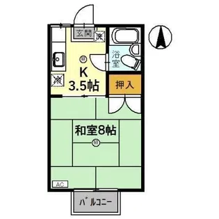リバーハイツ【1階】の間取り