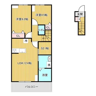 ルクシアクオーレ【2階】の間取り