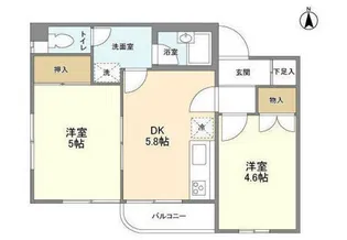 フラッツ・レルエ【2階】の間取り