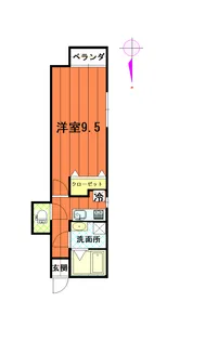ラフィニール足立【1階】の間取り