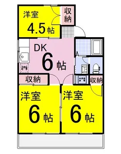 メゾンこすもすB【2階】の間取り