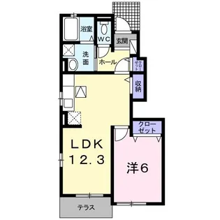 クリスタルコート【1階】の間取り
