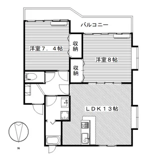 プリムヴェールB【2階】の間取り