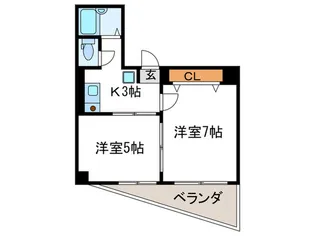 マッケンジー東堀川【10階】の間取り