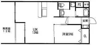 戸坂コーポラス【1階】の間取り