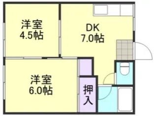 旭コーポ B【1階】の間取り