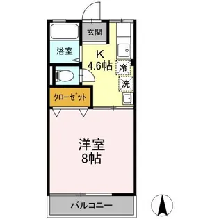 ソレイユあさか【1階】の間取り