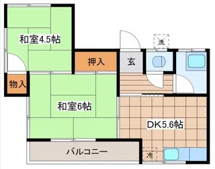 第二村島アパート【2階】の間取り