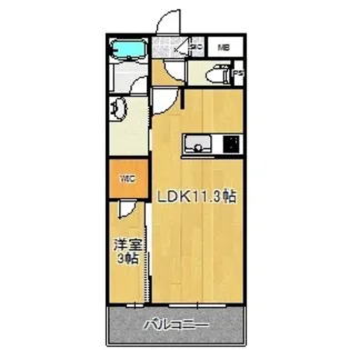 BUENA上大川前通3-II【5階】の間取り