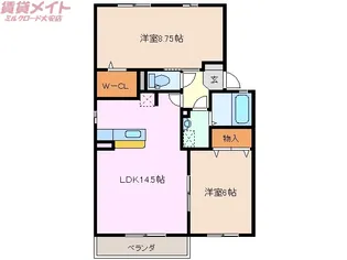 リバティー プレイス C【2階】の間取り