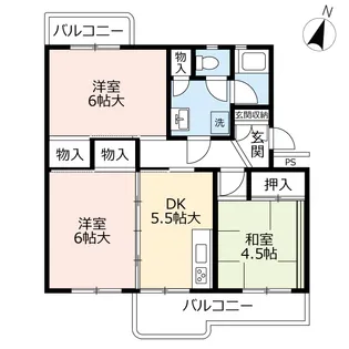 UR金鶏【3階】の間取り