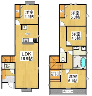 東京都東村山市廻田町1【一戸建】の間取り