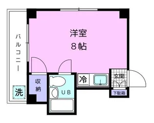 和歌山県和歌山市有家【マンション】の間取り