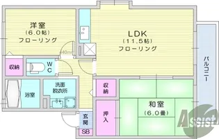 トゥインクル土手内B【1階】の間取り
